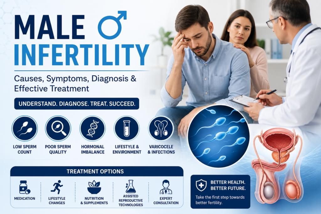 Male Infertility: Causes, Symptoms, Diagnosis & Effective Treatment (2026)